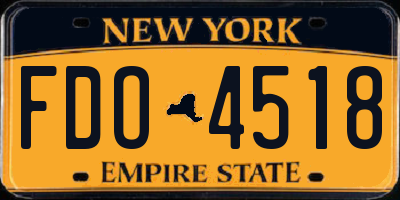 NY license plate FDO4518