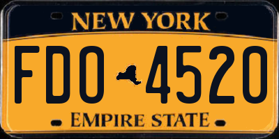 NY license plate FDO4520