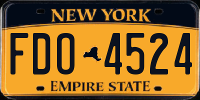 NY license plate FDO4524