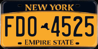 NY license plate FDO4525