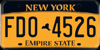 NY license plate FDO4526