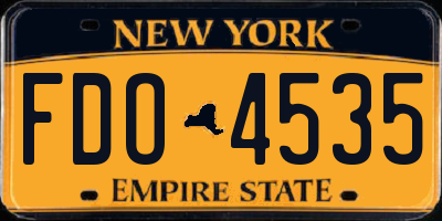NY license plate FDO4535