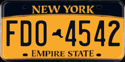 NY license plate FDO4542