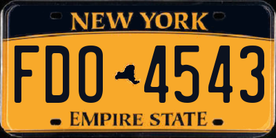 NY license plate FDO4543
