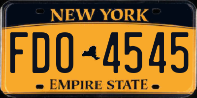 NY license plate FDO4545