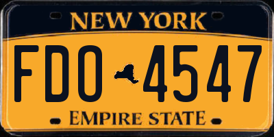 NY license plate FDO4547
