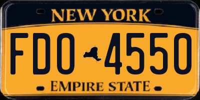 NY license plate FDO4550
