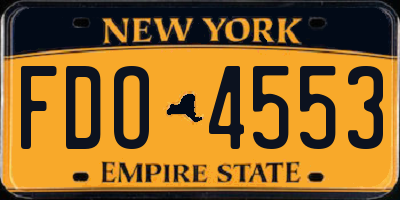 NY license plate FDO4553