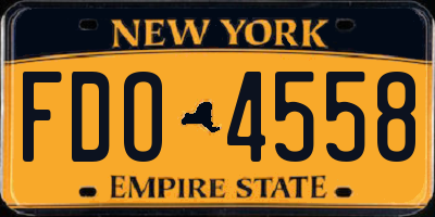 NY license plate FDO4558