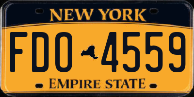 NY license plate FDO4559