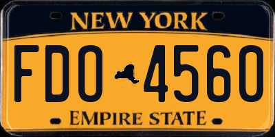 NY license plate FDO4560