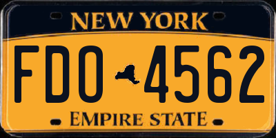 NY license plate FDO4562