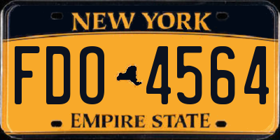 NY license plate FDO4564