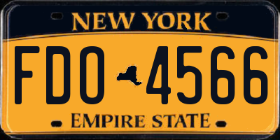 NY license plate FDO4566