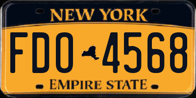 NY license plate FDO4568