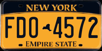NY license plate FDO4572