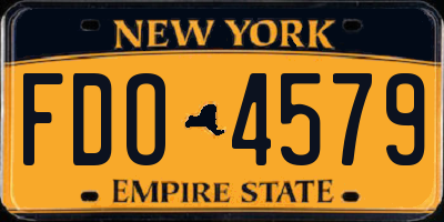NY license plate FDO4579