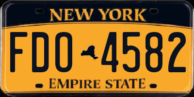 NY license plate FDO4582