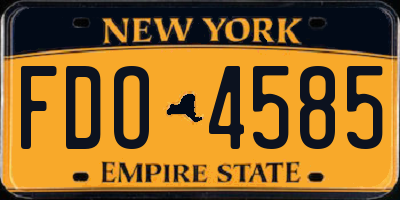 NY license plate FDO4585