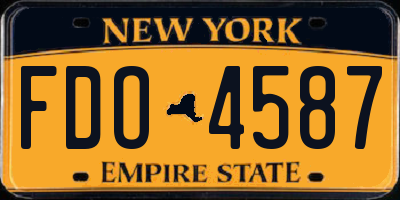 NY license plate FDO4587