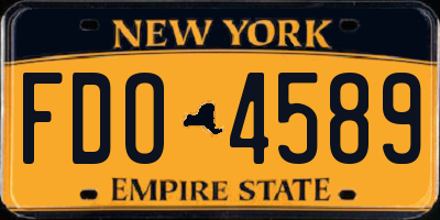 NY license plate FDO4589