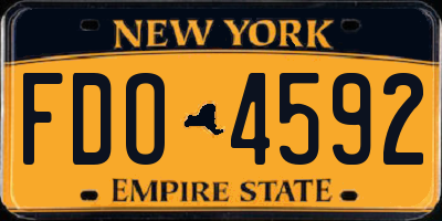 NY license plate FDO4592