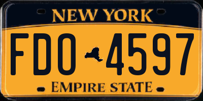 NY license plate FDO4597