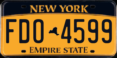 NY license plate FDO4599
