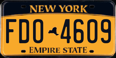 NY license plate FDO4609