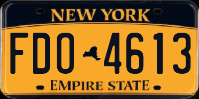 NY license plate FDO4613
