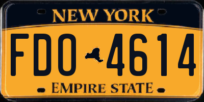 NY license plate FDO4614