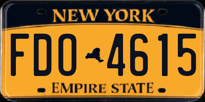 NY license plate FDO4615