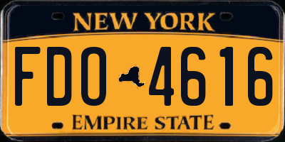 NY license plate FDO4616