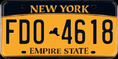 NY license plate FDO4618
