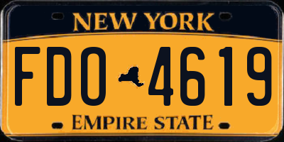NY license plate FDO4619