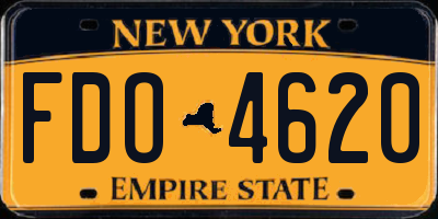 NY license plate FDO4620
