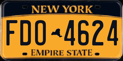 NY license plate FDO4624