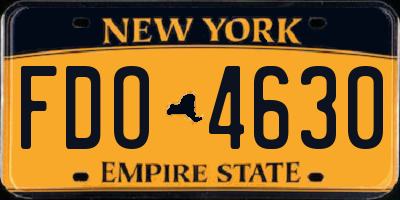 NY license plate FDO4630