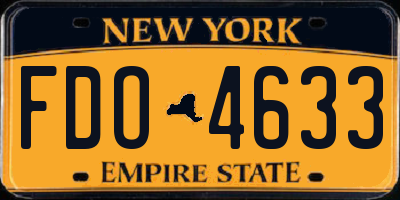 NY license plate FDO4633