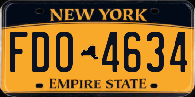 NY license plate FDO4634