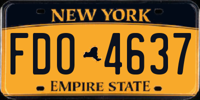 NY license plate FDO4637