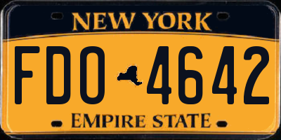 NY license plate FDO4642