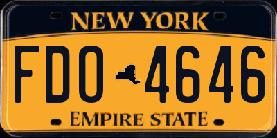 NY license plate FDO4646