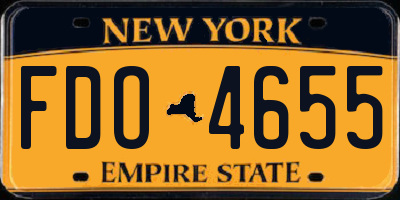 NY license plate FDO4655