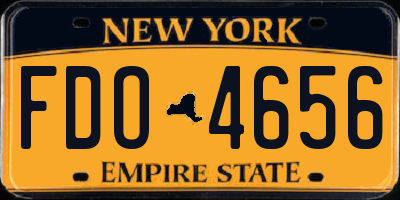 NY license plate FDO4656