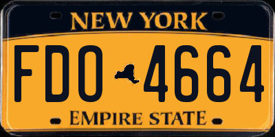 NY license plate FDO4664