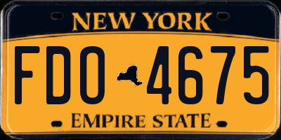 NY license plate FDO4675