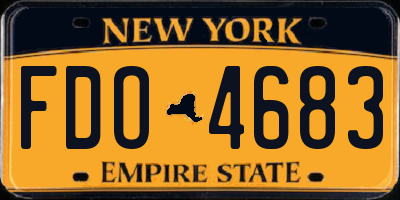 NY license plate FDO4683