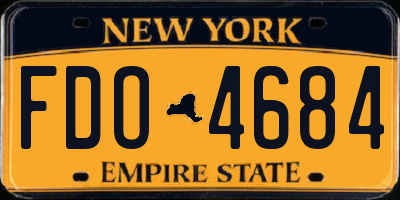 NY license plate FDO4684