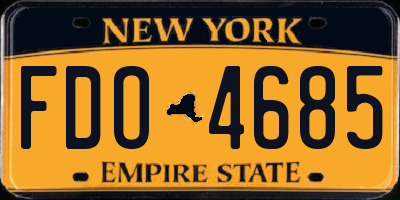 NY license plate FDO4685